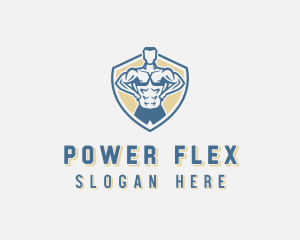 Muscle Workout Fitness logo design