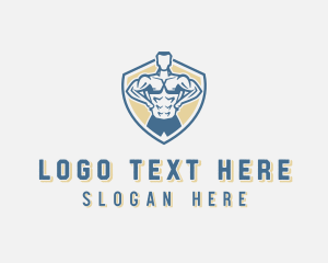 Fitness - Muscle Workout Fitness logo design