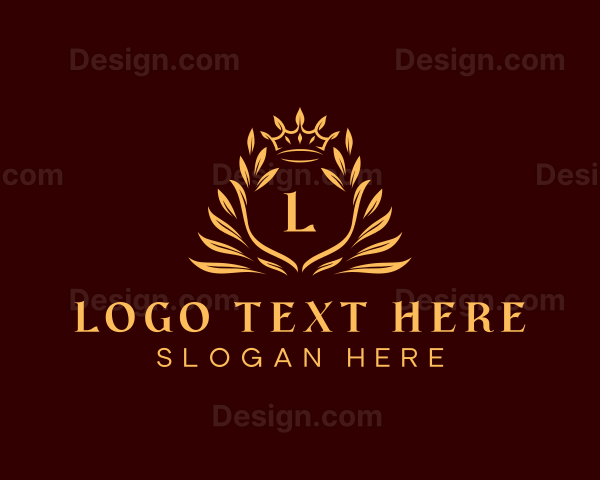 Luxury Crown Wreath Logo