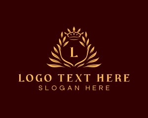 Luxury Crown Wreath logo