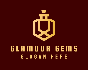 Golden Deluxe Perfume logo design