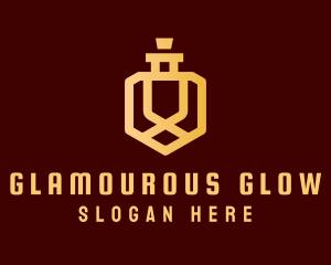 Golden Deluxe Perfume logo design