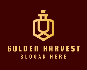 Golden Deluxe Perfume logo design