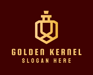 Golden Deluxe Perfume logo design