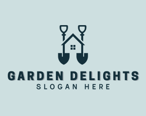 Home Garden Shovel logo design