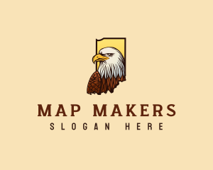 Indiana Bald Eagle logo design