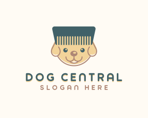 Puppy Dog Comb logo design