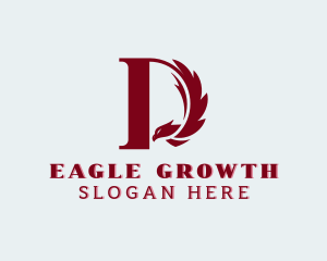 Eagle Falcon Aviation Letter D logo design