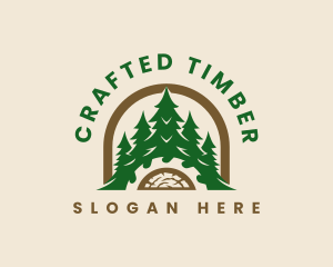 Pine Tree Logging Carpentry logo design