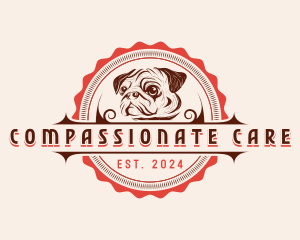 Pug Dog Pet Logo