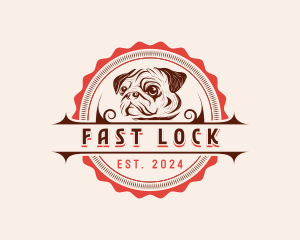 Pug Dog Pet Logo