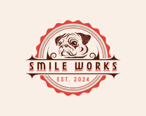 Pug Dog Pet Logo