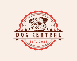 Pug Dog Pet logo design