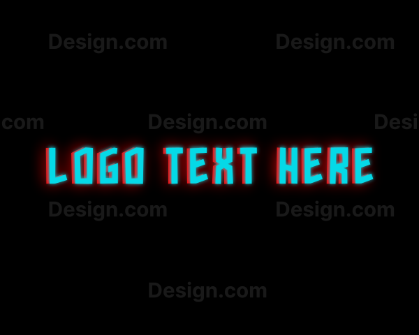 Dark Neon Wordmark Logo