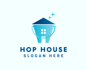 House Cleaning Bucket logo design