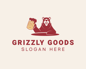 Grizzly Bear Beer logo design