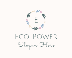 Decorative Floral Wreath logo design