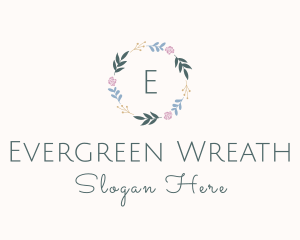 Decorative Floral Wreath logo design