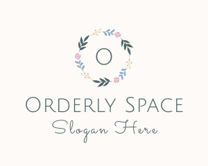 Decorative Floral Wreath logo design