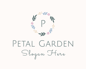 Decorative Floral Wreath logo design