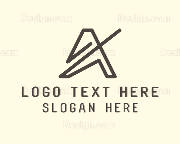 Aviation Logistics Freight Letter A Logo