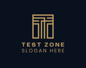 Square Line Path Maze logo design