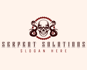 Cobra Snake Skull logo design