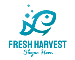 Marine Fish Hook logo design