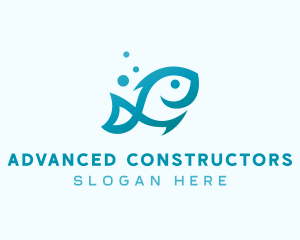 Marine Fish Aquarium logo design