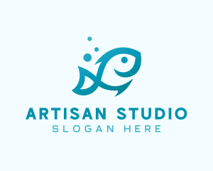 Marine Fish Aquarium logo design