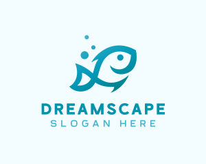 Marine Fish Aquarium logo design