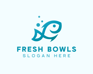 Marine Fish Aquarium logo design