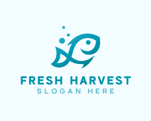 Marine Fish Aquarium logo design