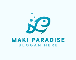 Marine Fish Aquarium logo design