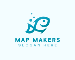 Marine Fish Aquarium logo design