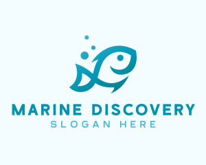 Marine Fish Aquarium logo design