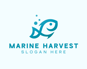 Marine Fish Aquarium logo design