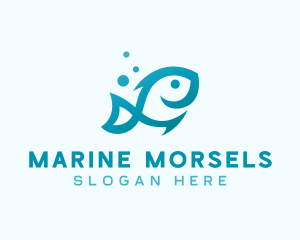 Marine Fish Aquarium logo design