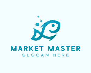 Marine Fish Aquarium logo design