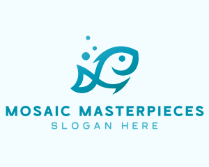 Marine Fish Aquarium logo design