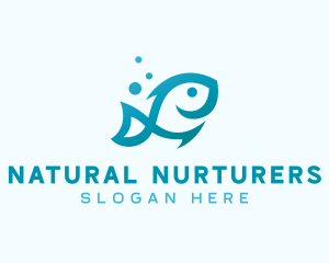 Marine Fish Aquarium logo design