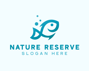 Marine Fish Aquarium logo design