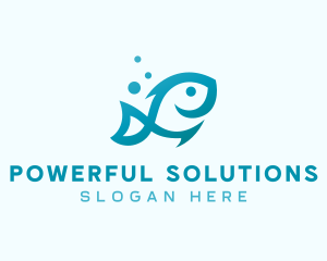 Marine Fish Aquarium logo design