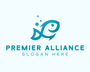 Marine Fish Aquarium logo design