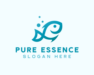 Marine Fish Aquarium logo design