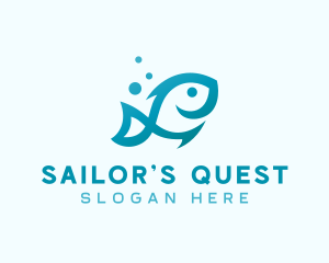 Marine Fish Aquarium logo design