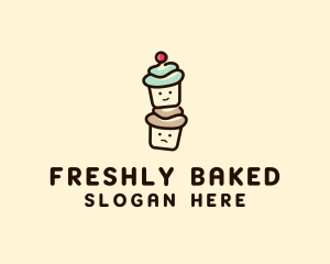 Cute Cupcake Pastry logo design