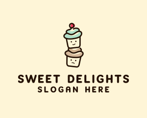 Cute Cupcake Pastry logo design