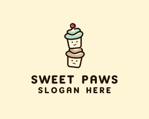 Cute Cupcake Pastry logo design