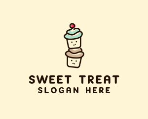 Cute Cupcake Pastry logo design